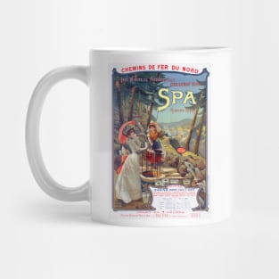 Spa Belgium Vintage Railroad Poster 1900s Mug